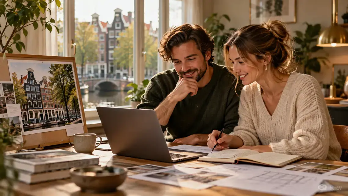 Couple updating their Amsterdam home purchase plan